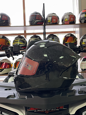 Шлем интеграл HETOSHI QIKE CARBON FIBER XD1-474 цв.Черный р. XL