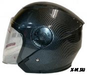 Шлем открытый 3/4 COBRA JK513 серый карбон