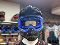 Шлем кроссовый HETOSHI OF836 EXOSS CROSS PRO MX289 цв.Черно-синий Матовый р.XXL