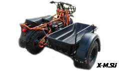 Мотоцикл СКАУТ-2-8Е с боковым прицепом и корытом (КОМПЛЕКТ)