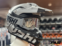 Шлем кроссовый HETOSHI OF836 EXOSS CROSS PRO MX289 цв.Серый с черными вставками Матовый р.M