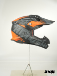 Шлем кроссовый HETOSHI OF836 EXOSS CROSS PRO MX289 цв.Черно-серо-оранжевый Матовый р.M
